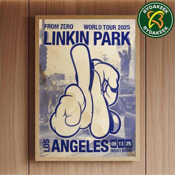 Linkin Park From Zero World Tour Los Angeles CA At Dodger Stadium On September 13 2025 OG SLICK Home Decor Poster Canvas