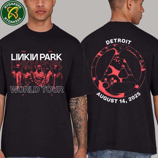 Linkin Park From Zero World Tour Official Merchandise Detroit At Little Caesars Arena On August 14 2025 Two Sided T-Shirt