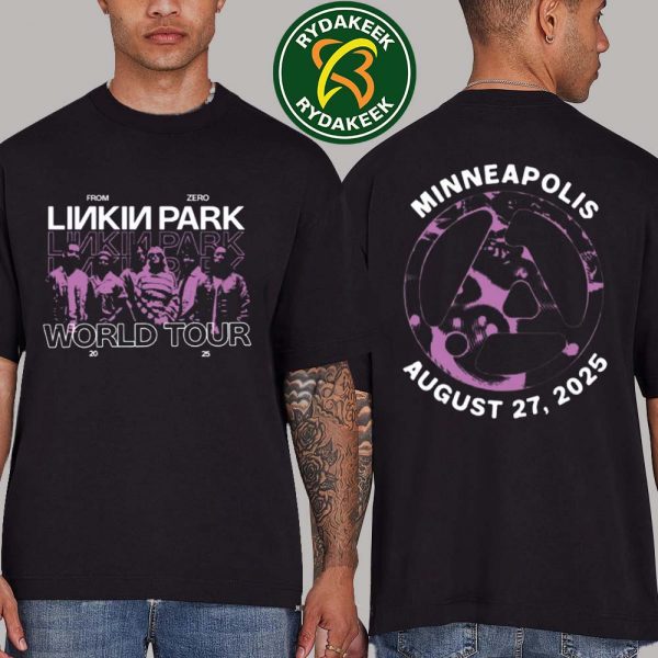 Linkin Park From Zero World Tour Official Merchandise In Minneapolis At Target Center On August 27 2025 Two Sided T-Shirt