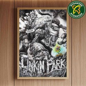 Linkin Park From Zero World Tour San Jose CA At SAP Center On September 15 2025 Jonathan Wayshack Home Decor Poster Canvas