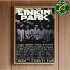 Linkin Park From Zero World Tour Tour Twenty Twenty Five Lithograph 2025 Exclusive Poster Home Decor Poster Canvas
