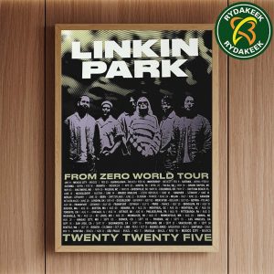 Linkin Park From Zero World Tour Tour Twenty Twenty Five Lithograph 2025 Exclusive Poster Home Decor Poster Canvas