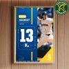 Jazz Chisholm Jr New York Yankees MLB 2025 Crushes Career Homer No. 100 Home Decor Poster Canvas