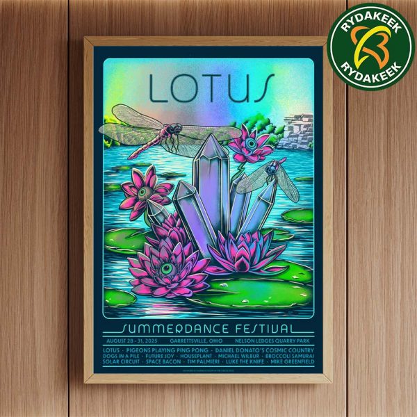 Lotus Summer Dance 2025 Merchandise Line By The Grass Spot FOIL Home Decor Poster Canvas