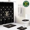 Louis Vuitton Luxury Beautiful Beige Brown Full Bathroom Set With Shower Curtain