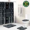 Louis Vuitton Luxury Brown And Gold  Bathroom Set With Shower Curtain