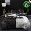 Louis Vuitton Luxury Big logo Monogram gray Queen Bedding Set For Elegant Bedroom Decor