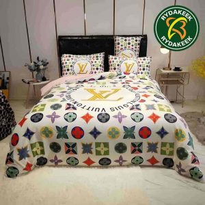 Louis Vuitton Luxury Colorful Monogram Queen Bedding Set For Elegant Bedroom Decor