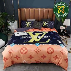 Louis Vuitton Luxury Full Color Monogram Queen Bedding Set For Elegant Bedroom Decor