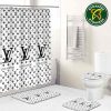 Louis Vuitton Luxury Golden Yellow Monogram  Bathroom Set With Shower Curtain