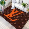 Louis Vuitton Luxury Rug Carpet Elegant Designer Home Decor -Chocolate Brown & Gold