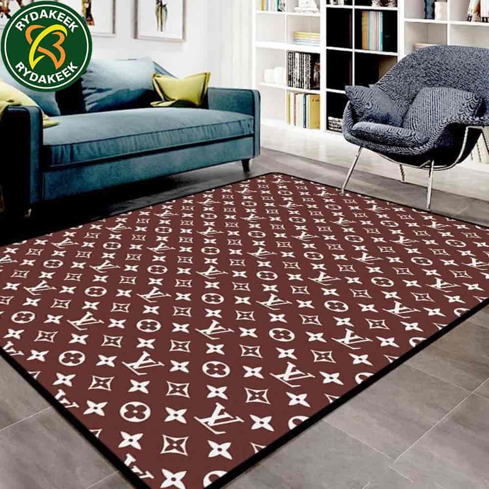 Louis Vuitton Luxury Rug Carpet Elegant Designer Home Decor - Classic Brown Monogram Louis Vuitton Luxury Rug Carpet Elegant Designer Home Decor - Classic Brown Monogram
