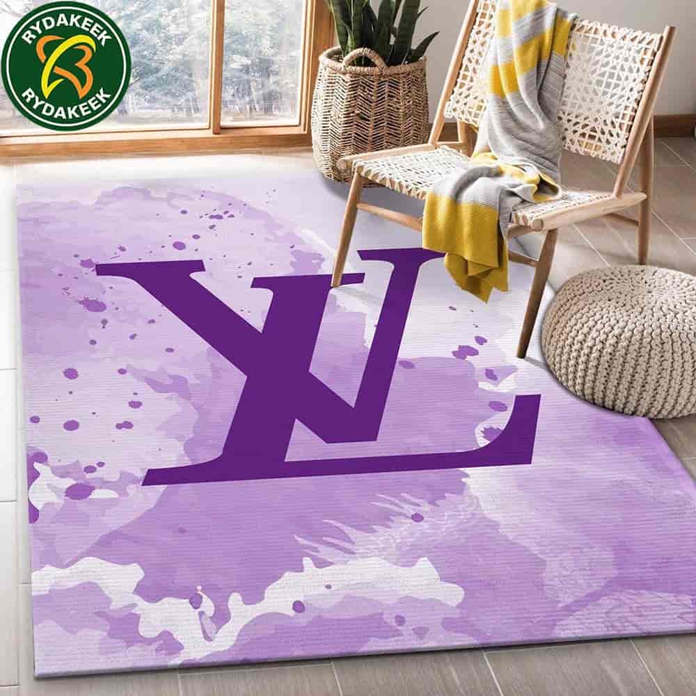 Louis Vuitton Luxury Rug Carpet Elegant Designer Home Decor - Lavender Splash Louis Vuitton Luxury Rug Carpet Elegant Designer Home Decor - Lavender Splash