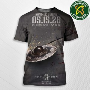 Mortal Kombat 2 Official Poster Only On The Theaters IMAX Summer Begins Release On May 15 2026 All Over Print Shirt