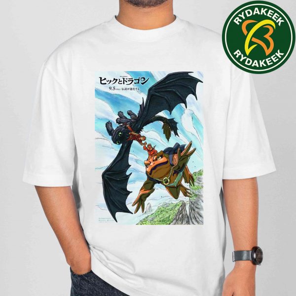 Naruto X How To Train Your Dragon Collaboration Masashi Kishimoto Art 2025 T-Shirt
