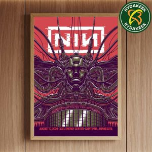 Nine Inch Nails Peel It Back Tour In Saint Paul 2025 At Xcel Energy Center, Minnesota On August 17 Event Merch Home Decor Poster Canvas