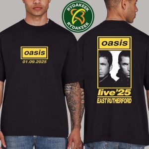 Oasis Live 25 In East Rutherford At Metlife Stadium On September 1 2025 Merch Unisex Two Sided T-Shirt