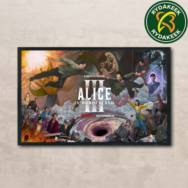 Official Poster Alice In Borderland Season 3 on Netflix Released On September 25 2025 Home Decor Poster