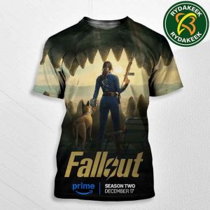 Official Poster FALLOUT 2025 Season 2 In Prime Video Releasing December 17 Lucy MacLean By Ella Purnell All Over Print T-Shirt