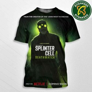Official Poster Tom Clancy’s Splinter Cell 2025 In Netflix Releasing August 21 Death Watch Animated Series All Over Print T-Shirt