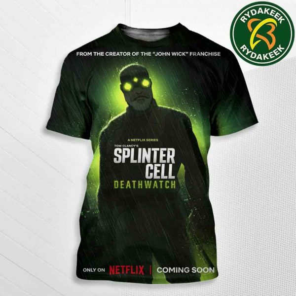 Official Poster Tom Clancy’s Splinter Cell 2025 In Netflix Releasing August 21 Death Watch Animated Series All Over Print T-Shirt