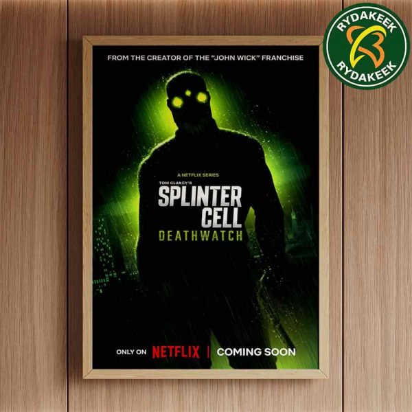Official Poster Tom Clancy’s Splinter Cell 2025 In Netflix Releasing August 21 Death Watch Animated Series Home Decor Poster Canvas