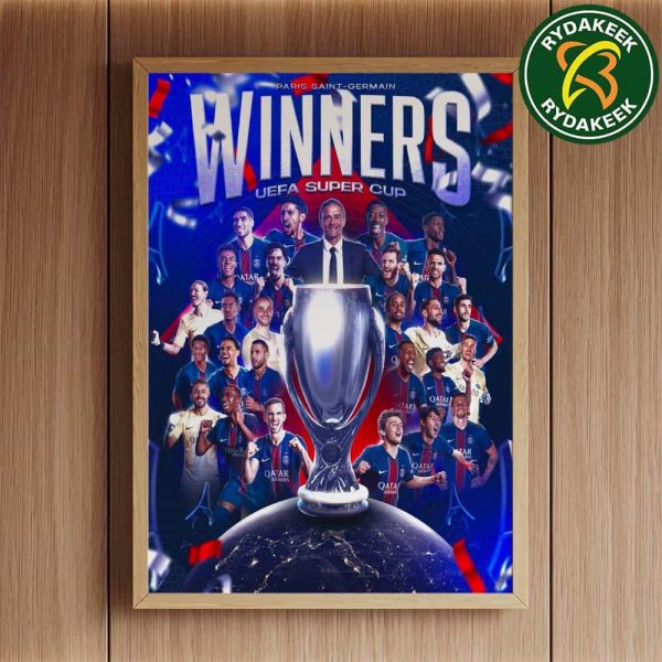 Paris Saint-Germain European Super Cup Champions 2025 Commemorative Merch Home Decor Poster Canvas