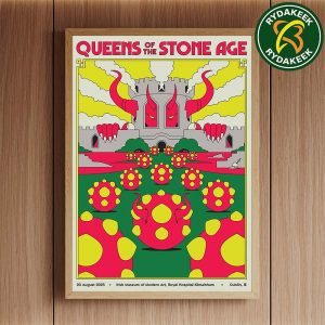 Queens Of The Stone Age In Dublin, IE At Irish Museum of Modern Art, Royal Hospital Kilmainham 2025 Exclusive Poster On August 20 Home Decor Poster Canvas