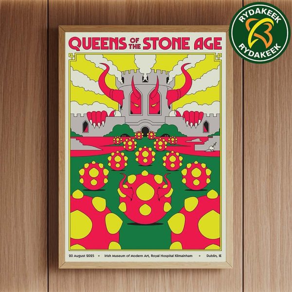 Queens Of The Stone Age In Dublin, IE At Irish Museum of Modern Art, Royal Hospital Kilmainham 2025 Exclusive Poster On August 20 Home Decor Poster Canvas