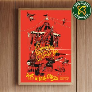 Queens Of The Stone Age Rock N Roll Circus MMXXV In Sheffield, UK At Don Valley Bowl Exclusive Poster On August 27 2025 Home Decor Poster Canvas