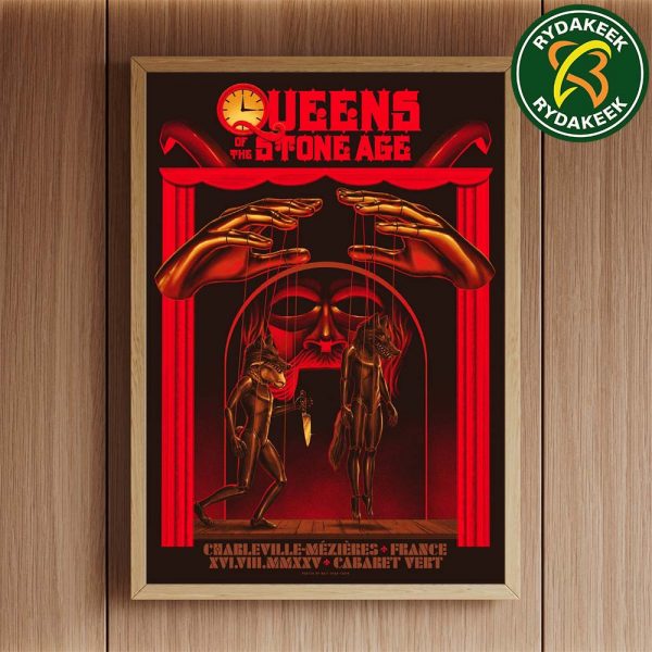 Queens Of The Stone Age in Charleville-Mézières, France at Cabaret Vert 2025 Exclusive Poster On August 16 2025 Home Decor Poster Canvas