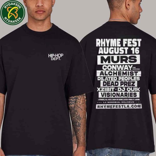 Rhyme Fest 2025 at The Torch at Los Angeles Memorial Coliseum on Aug 16 Rhyme Fest Street Poster Tee Merchandise T-shirt