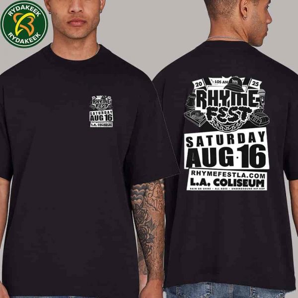 Rhyme Fest 2025 at The Torch at Los Angeles Memorial Coliseum on Aug 16 Rhyme Fest Street Team Tee Merchandise T-shirt