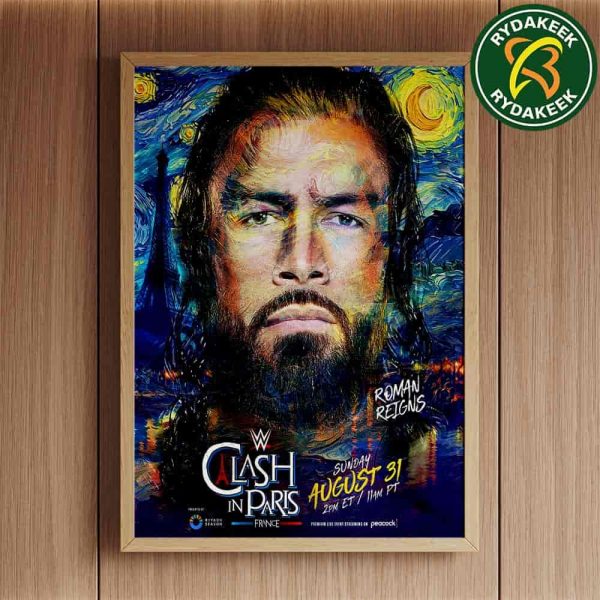 Roman Reigns WWE Clash In Paris France August 31 2025 Home Decor Poster Canvas
