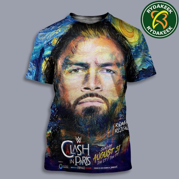 Roman Reigns WWE Clash In Paris France August 31 2025 All Over Print T-Shirt