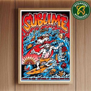 Sublime Concert Poster In New Haven, CT At Westville Music Bowl On August 23 2025 Lou Dog Jim Phillips Art Home Decor Poster Canvas