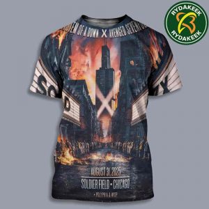 System Of A Down And Avenged Sevenfold In Chicago At Soldier Field On August 31 2025 All Over Print T-Shirt
