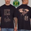 System Of A Down And Korn In New York City At MetLife Stadium United States On August 27-28 2025 Orange Two Sided T-Shirt
