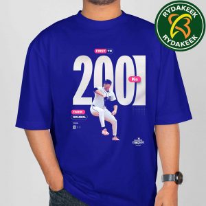 Tarik Skubal Detroit Tigers NFL The First To 200 Strikeouts For A Second Consecutive Season 2025 Unisex T-shirt