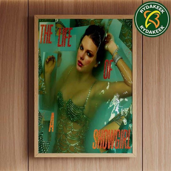Taylor Swift The Life of a Showgirl in 2025 Album in Bathtub With A Sparkling Showgirl Outfit on October 3 2025 Home Decor Poster Canvas