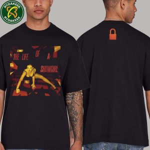 Taylor Swift The Life of a Showgirl in 2025 Album wirh A Showgirl Headdress on October 3 2025 Two Sided T-Shirt