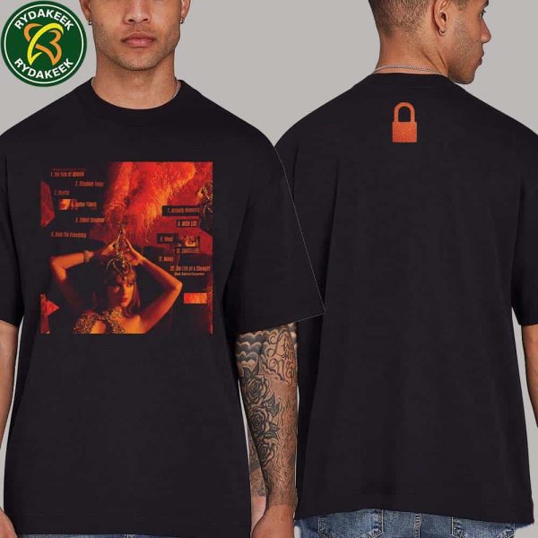 Taylor Swift The Life of a Showgirl in 2025 Album wirh A Showgirl Headdress on October 3 2025 Two Sided T-Shirt