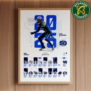 The 50th NFL schedule of Seattle Seahawks 2025 Home Decor Poster Canvas