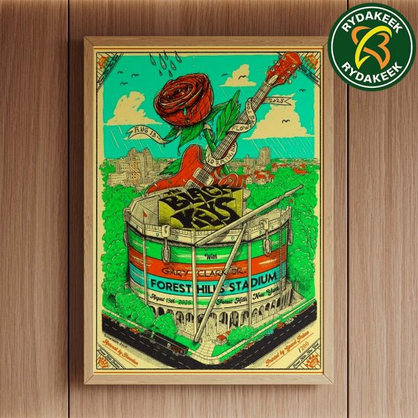 The Black Keys Exclusive Poster In Forest Hills New York at Forest Hills Stadium on August 13 2025 Home Decor Poster Canvas