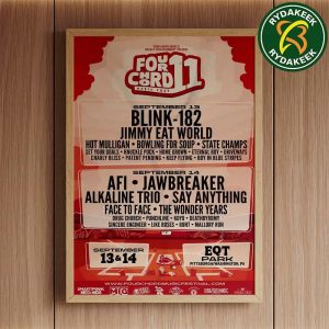The Four Chord Music Festival 2025 Official Merchandise at EQT Park in Washington, Pennsylvania on September 13-14 Home Decor Poster Canvas