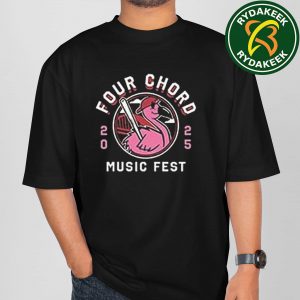 The Four Chord Music Festival 2025 Official Merchandise with Flamingo Logo T-Shirt