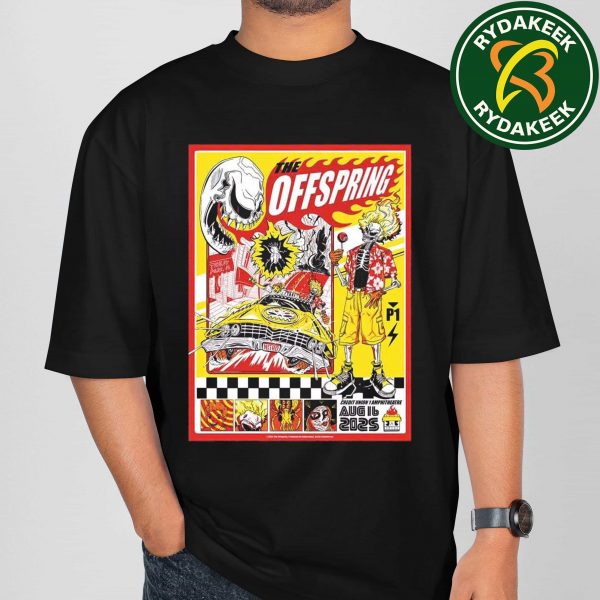 The Offspring SUPERCHARGED Worldwide Tinley Park IL 2025 Concert Poster At Credit Union 1 Amphitheatre On Aug 16 2025 Unisex T-Shirt