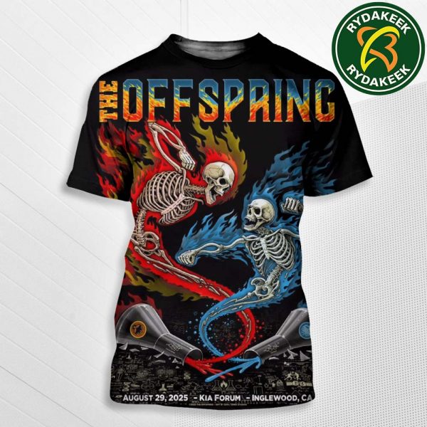 The Offspring Supercharged Worldwide In 25 Tour In Inglewood California At The Kia Forum On August 29 2025 Godmachine Art All Over Print Shirt