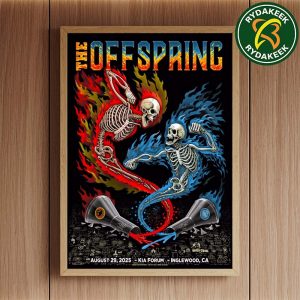 The Offspring Supercharged Worldwide In 25 Tour In Inglewood California At The Kia Forum On August 29 2025 Godmachine Art Home Decor Poster Canvas