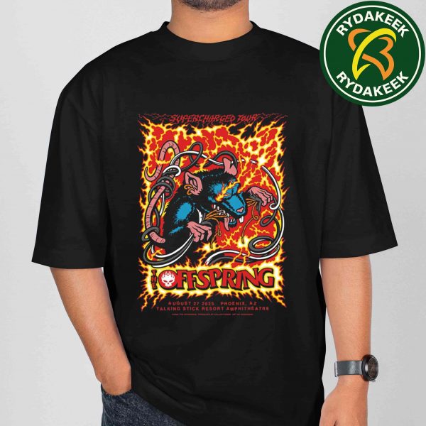 The Offspring Supercharged Worldwide In 25 Tour In Phoenix, AZ At Talking Stick Resort Amphitheatre On August 27 2025 T-Shirt